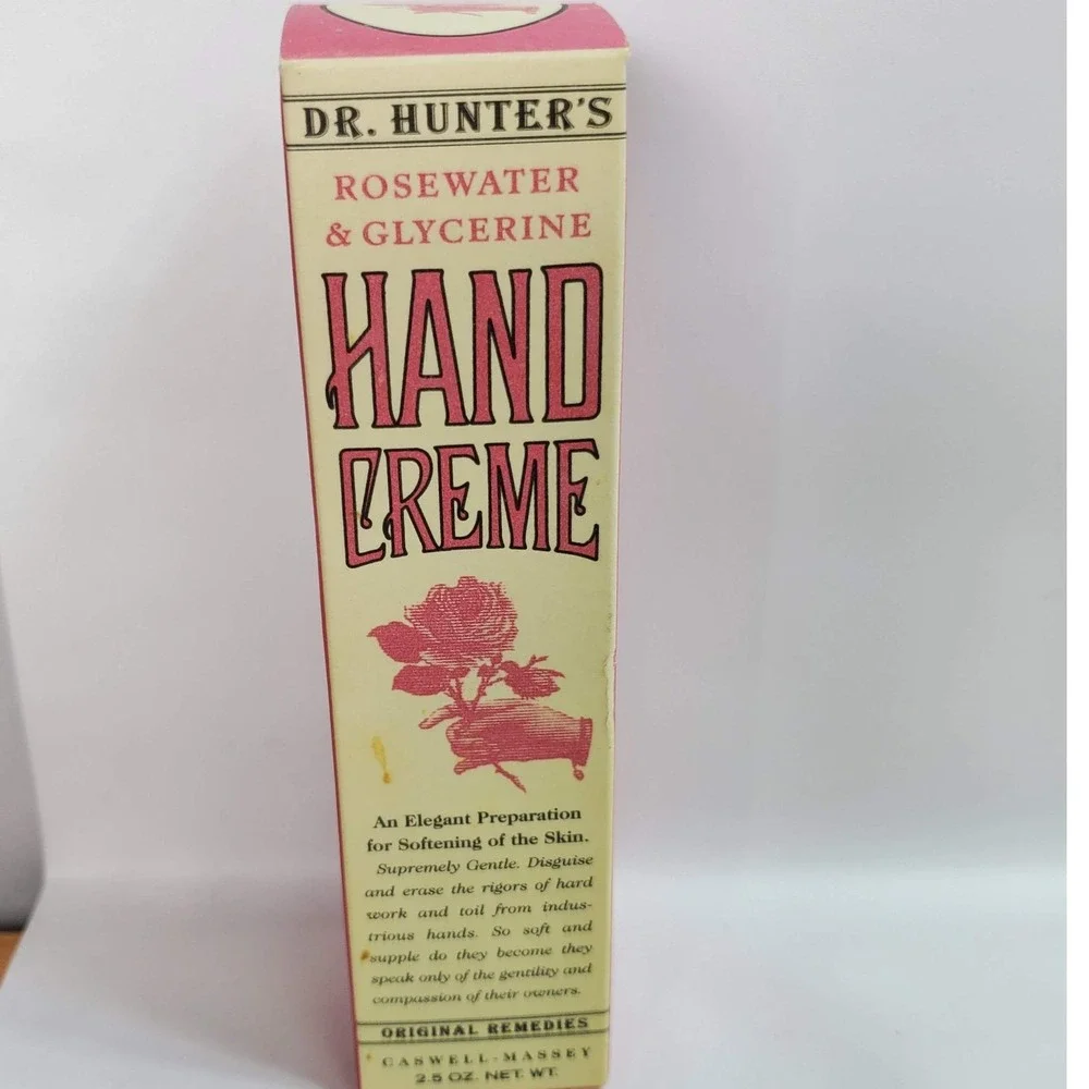 Caswell-Massey Dr. Hunter's‎ Rosewater Glycerine Hand Creme 1/2 Full With Box